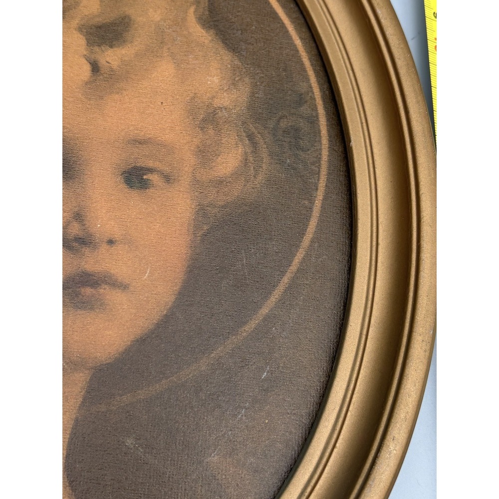 Vintage Baby‎ Jesus The Light of the World Print Picture Frame Oval C. Chambers - Picture 7 of 14